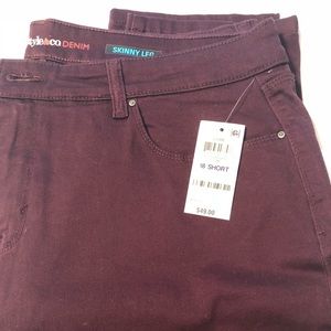 Style & Co colored denim 18 short